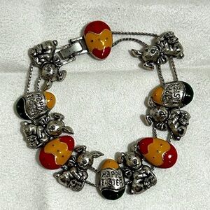 Easter Charm Bracelet Double Chain Slide 7”